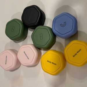 Cadence Capsules Travel Jars Used various colors and sizes (33 total)
